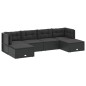 vidaXL Set muebles de jardín 6 piezas y cojines ratán sintético negro vidaXL Set muebles de jardín 6 piezas y cojines ratán sintético negro