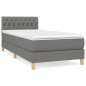 vidaXL Cama box spring con colchón tela gris oscuro 100x200 cm vidaXL Cama box spring con colchón tela gris oscuro 100x200 cm