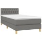 vidaXL Cama box spring con colchón tela gris oscuro 100x200 cm vidaXL Cama box spring con colchón tela gris oscuro 100x200 cm