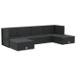 vidaXL Set muebles de jardín 6 piezas y cojines ratán sintético negro vidaXL Set muebles de jardín 6 piezas y cojines ratán sintético negro