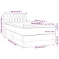 vidaXL Cama box spring con colchón tela gris taupe 90x200 cm vidaXL Cama box spring con colchón tela gris taupe 90x200 cm