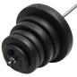 vidaXL Mancuerna con discos 90 kg vidaXL Mancuerna con discos 90 kg