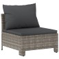 vidaXL Set de muebles de jardín 5 pzas y cojines ratán sintético gris vidaXL Set de muebles de jardín 5 pzas y cojines ratán sintético gris