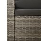 vidaXL Set de muebles de jardín 5 pzas y cojines ratán sintético gris vidaXL Set de muebles de jardín 5 pzas y cojines ratán sintético gris