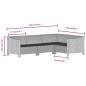 vidaXL Set de muebles de jardín 5 pzas y cojines ratán sintético gris vidaXL Set de muebles de jardín 5 pzas y cojines ratán sintético gris