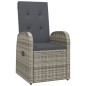 vidaXL Set comedor jardín 9 pzas y cojines ratán sintético gris vidaXL Set comedor jardín 9 pzas y cojines ratán sintético gris