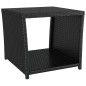 vidaXL Juego salón jardín 3 pzas ratán sintético y acero negro vidaXL Juego salón jardín 3 pzas ratán sintético y acero negro