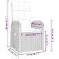 vidaXL Juego salón jardín 3 pzas ratán sintético y acero negro vidaXL Juego salón jardín 3 pzas ratán sintético y acero negro