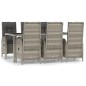vidaXL Set comedor jardín 7 pzas y cojines ratán sintético gris vidaXL Set comedor jardín 7 pzas y cojines ratán sintético gris