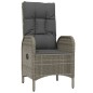 vidaXL Set comedor jardín 7 pzas y cojines ratán sintético gris vidaXL Set comedor jardín 7 pzas y cojines ratán sintético gris