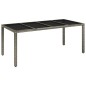 vidaXL Set comedor jardín 7 pzas y cojines ratán sintético gris vidaXL Set comedor jardín 7 pzas y cojines ratán sintético gris