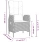 vidaXL Set comedor jardín 7 pzas y cojines ratán sintético gris vidaXL Set comedor jardín 7 pzas y cojines ratán sintético gris
