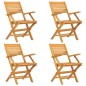 vidaXL Juego de comedor para jardín 5 piezas madera maciza de teca vidaXL Juego de comedor para jardín 5 piezas madera maciza de teca