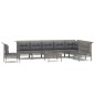 vidaXL Set de muebles de jardín 9 pzas y cojines ratán sintético gris vidaXL Set de muebles de jardín 9 pzas y cojines ratán sintético gris