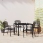 vidaXL Juego de comedor de jardín 5 piezas acero gris antracita