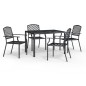 vidaXL Juego de comedor de jardín 5 piezas acero gris antracita