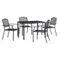 vidaXL Juego de comedor de jardín 5 piezas acero gris antracita
