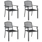vidaXL Juego de comedor de jardín 5 piezas acero gris antracita