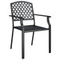 vidaXL Juego de comedor de jardín 5 piezas acero gris antracita