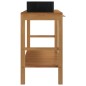 vidaXL Mueble tocador madera teca maciza con lavabos de mármol negro vidaXL Mueble tocador madera teca maciza con lavabos de mármol negro