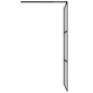 vidaXL Mampara ducha con estante vidrio ESG y aluminio negro 100x195cm