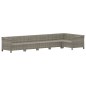 vidaXL Set de muebles de jardín 6 pzas y cojines ratán sintético gris vidaXL Set de muebles de jardín 6 pzas y cojines ratán sintético gris