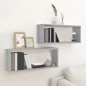 vidaXL Estantes cúbicos de pared 2 uds madera gris Sonoma 60x15x23 cm vidaXL Estantes cúbicos de pared 2 uds madera gris Sonoma 60x15x23 cm