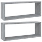 vidaXL Estantes cúbicos de pared 2 uds madera gris Sonoma 60x15x23 cm vidaXL Estantes cúbicos de pared 2 uds madera gris Sonoma 60x15x23 cm