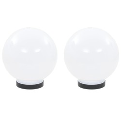 vidaXL Juego de lámparas de bola LED 2 piezas esféricas 20 cm PMMA