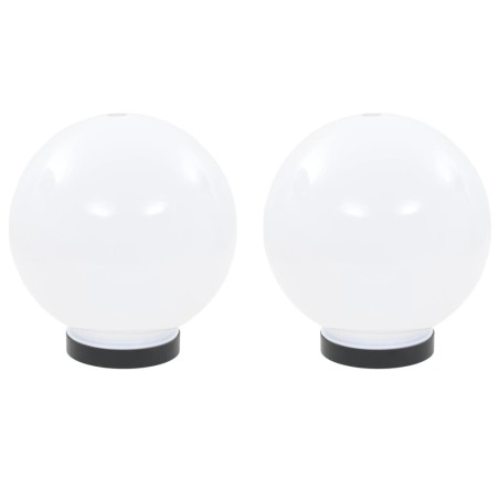 vidaXL Juego de lámparas de bola LED 2 piezas esféricas 20 cm PMMA