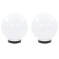 vidaXL Juego de lámparas de bola LED 2 piezas esféricas 20 cm PMMA vidaXL Juego de lámparas de bola LED 2 piezas esféricas 20 cm PMMA