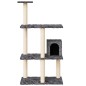vidaXL Rascador para gatos con postes de sisal gris oscuro 119 cm vidaXL Rascador para gatos con postes de sisal gris oscuro 119 cm