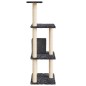 vidaXL Rascador para gatos con postes de sisal gris oscuro 119 cm vidaXL Rascador para gatos con postes de sisal gris oscuro 119 cm