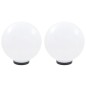 vidaXL Juego de lámparas de bola LED 2 piezas esféricas 30 cm PMMA vidaXL Juego de lámparas de bola LED 2 piezas esféricas 30 cm PMMA