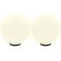 vidaXL Juego de lámparas de bola LED 2 piezas esféricas 30 cm PMMA vidaXL Juego de lámparas de bola LED 2 piezas esféricas 30 cm PMMA