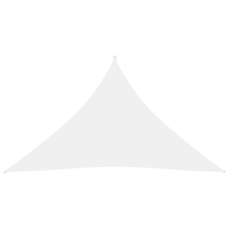 vidaXL Toldo de vela triangular tela Oxford blanco 3x3x4,24 m