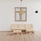 vidaXL Juego de muebles de jardín 5 piezas madera maciza de pino vidaXL Juego de muebles de jardín 5 piezas madera maciza de pino