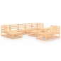 vidaXL Juego de muebles de jardín 10 piezas madera maciza de pino vidaXL Juego de muebles de jardín 10 piezas madera maciza de pino
