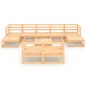 vidaXL Juego de muebles de jardín 10 piezas madera maciza de pino vidaXL Juego de muebles de jardín 10 piezas madera maciza de pino