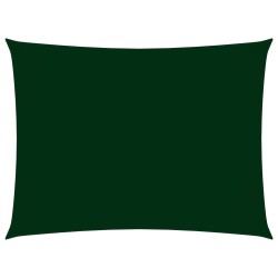 vidaXL Toldo de vela rectangular tela Oxford verde oscuro 6x7 m