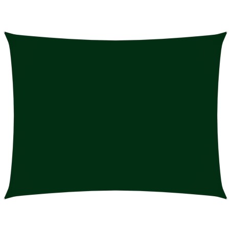 vidaXL Toldo de vela rectangular tela Oxford verde oscuro 6x7 m