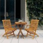 vidaXL Juego de comedor para jardín 3 piezas madera maciza de teca vidaXL Juego de comedor para jardín 3 piezas madera maciza de teca