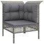 vidaXL Set de muebles de jardín 7 pzas y cojines ratán sintético gris vidaXL Set de muebles de jardín 7 pzas y cojines ratán sintético gris