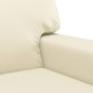 vidaXL Juego de sofás 2 piezas cuero sintético color crema vidaXL Juego de sofás 2 piezas cuero sintético color crema