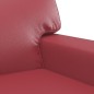 vidaXL Juego de sofás 2 piezas cuero sintético rojo tinto vidaXL Juego de sofás 2 piezas cuero sintético rojo tinto