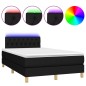 vidaXL Cama box spring con colchón y luces LED tela negro 120x190 cm vidaXL Cama box spring con colchón y luces LED tela negro 120x190 cm