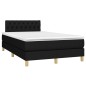 vidaXL Cama box spring con colchón y luces LED tela negro 120x190 cm vidaXL Cama box spring con colchón y luces LED tela negro 120x190 cm