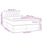 vidaXL Cama box spring con colchón y luces LED tela negro 120x190 cm vidaXL Cama box spring con colchón y luces LED tela negro 120x190 cm