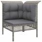 vidaXL Set de muebles de jardín 5 pzas y cojines ratán sintético gris vidaXL Set de muebles de jardín 5 pzas y cojines ratán sintético gris
