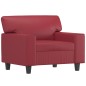 vidaXL Sillón cuero sintético rojo tinto 60 cm vidaXL Sillón cuero sintético rojo tinto 60 cm